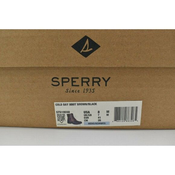 Sperry Mens Size‎ 8 M Cold Bay Brown Black Duck Boots STS19550
